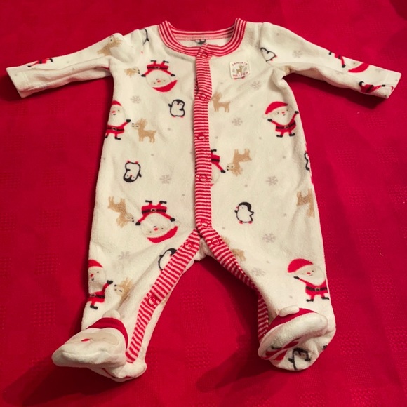 Carter's Other - Carter’s newborn onesie for Xmas. Santa feet